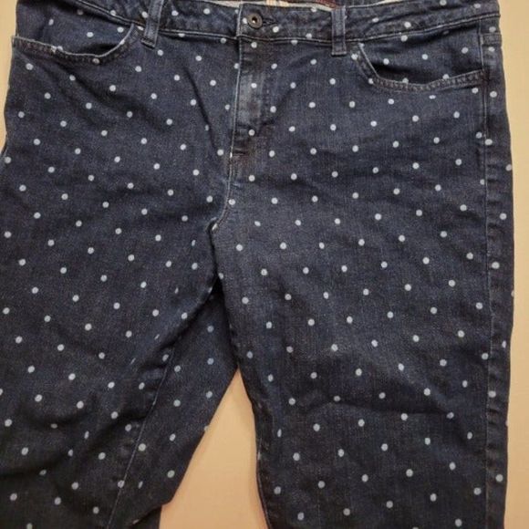 Tommy Hilfiger Polka Dot Crop Jeans - Picture 2 of 4